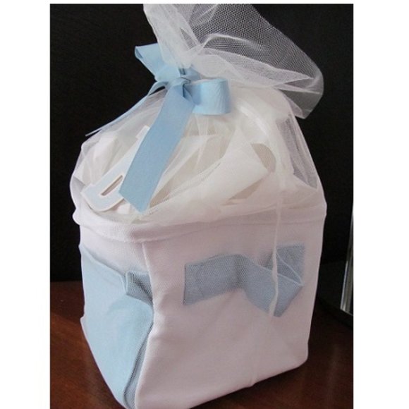 NEW Gymboree Canvas Gift Basket Tote Diaper Caddy Storage NWT Baby Shower - Picture 4 of 5